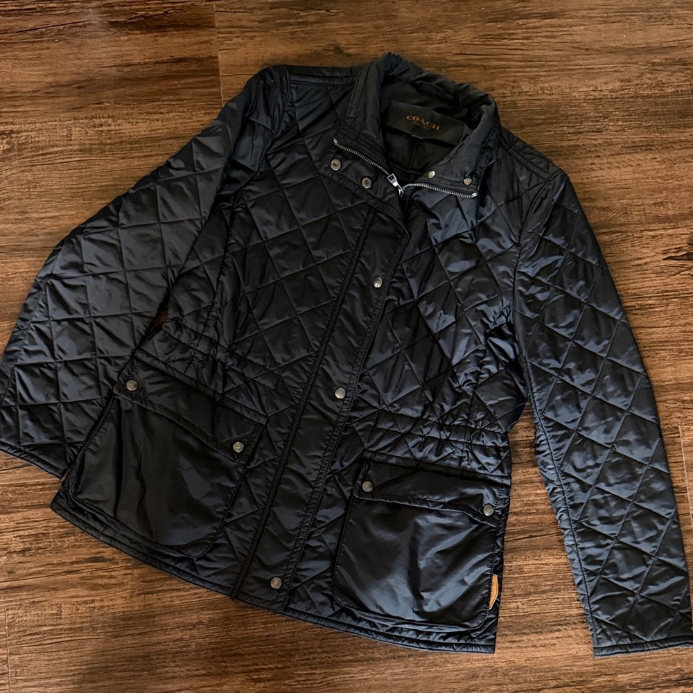 Coach Quilted Black Utility Jacket